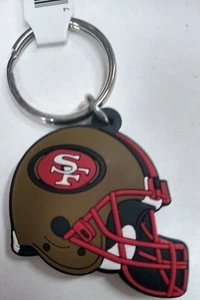 Lot of 6 NFL OFFICIAL Licensed San Francisco 49ers Team Helmet Keychain Keyring - Picture 1 of 4