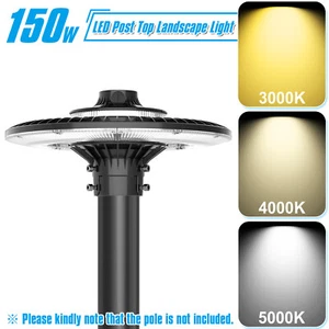 Outdoor LED Post Top Light 150W 21000LM Adjustable CCT Parking Street Lighting - Picture 1 of 12