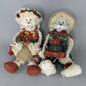 House Of Lloyd Floyd & Flossie Bunny Shelf Sitters Christmas Around The World - Picture 1 of 10
