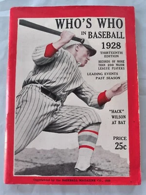 1928 WHO'S WHO IN BASEBALL MAGAZINE Chicago Cubs Hack Wilson-Excellent Condition - Image 1 of 4