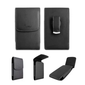 Black Case Pouch Holster with Belt Clip for Huawei Honor 6x, Honor 5x - Picture 1 of 4