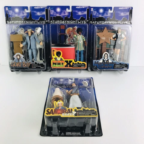 Lot Of 4 SNL Figures Mary Katherine Gallagher Samurai Baker Goat Boy Nat X Cover