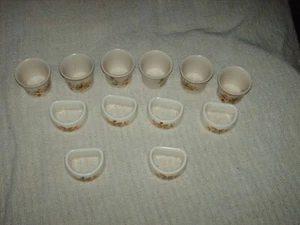 Set M&S Herbstblätter 6 Eierbecher & 6 Serviettenhalter 5 cm x 5,5 cm & 5 cm Wi - Bild 1 von 6