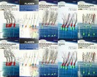 10 Fladen Silver & White Rigs Mackerel Feathers Lures Cod Sea Fishing Traces