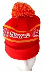 McDonalds Restaurant Big Mac Hamburger Winter Knit Beanie Hat New OSFM - Picture 1 of 4