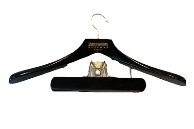 复古 衣架重型木质和黄铜黑色西装外套和裤子西德 — 第 1/4 张图片