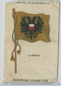 S33 American Tobacco Silk, National Flags, 1910, Lubeck