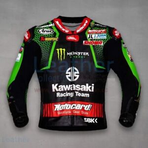 Kawasaki 2023 Motorbike Leather Jacket Motorcycle Sports Racing Leather Jackets