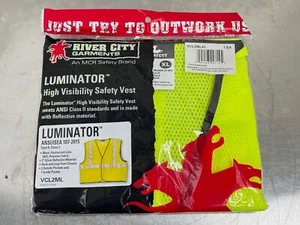 10 new River City VCL2ML Luminator - High Visibility Safety Vests Lime Green, XL - Picture 1 of 1