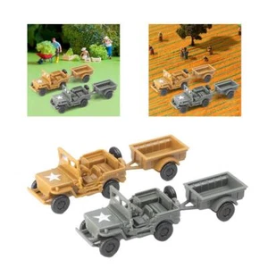2 pezzi 4D modello 1/72 di camion in scala con rimorchio Play Set - Foto 1 di 12