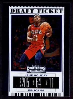 2019-20 Panini Contenders Draft Picks Ticket Blue Foil Variations Jrue Holiday - Image 1 of 2