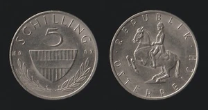 ÖSTERREICH 5 SCHILLING 1987 - KM 2889a Q.FDC/aUNC FAST PRÄGEBLÜTE - Bild 1 von 1