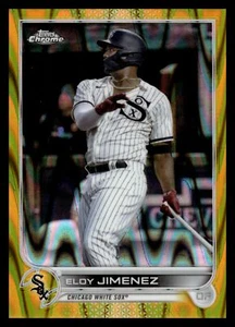2022 Topps Chrome SONIC ELOY JIMENEZ GOLD RAYWAVE REFRACTOR 15/50 WHITE SOX #16 - Picture 1 of 2