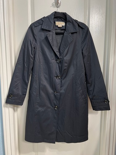 Michael Kors trench donna nero con fodera rimovibile cappotto tasche taglia S P