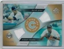 2005 UD Reflections Miguel Tejada Derek Jeter Game Used Jersey 127/225 Yankees