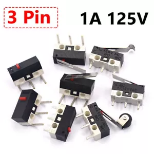 Mini Micro Endschalter Ultra Small Maustaste 1A125V Mini Roller Hebelschalter - Bild 1 von 27