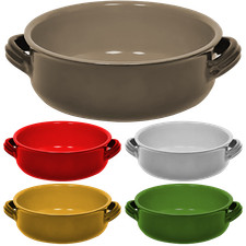 Set 6 Tegami Tegamini in Terracotta Ciotola per Fornello a Gas Forno da Ø 15 cm