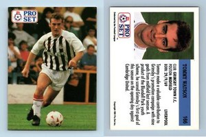 Tommy Watson - Grimsby Town #166 English League 1991-92  Pro Set Trading Card