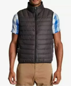Hawke & Co Mens Grey Zip Front Packable Puffer Vest M L NEW WITH TAGS RRP $100 - Picture 1 of 5