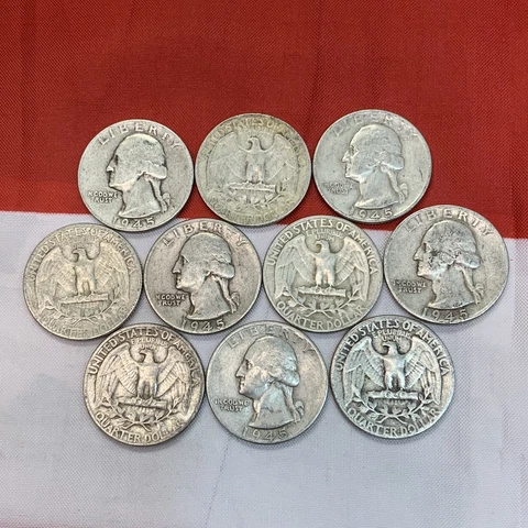 1945-p Washington Quarter Average Grade of Coin You Will Receive is Photographed Cover