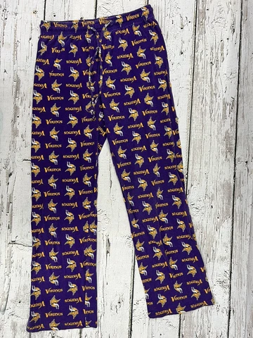 NFL Team Apparel Minnesota Vikings Adult All Over Print Sleepwear Pajama Pants S Cover