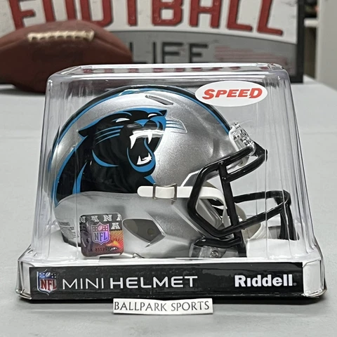 Carolina Panthers Riddell NFL Speed Mini Football Helmet BRAND NEW Cover