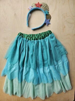 NUEVO CON ETIQUETAS HANNA DIFFERENTSON NIÑOS SIRENA HALLOWEEN DISFRAZ DIADEMA FALDA TUL $75 Foto 1 de 4