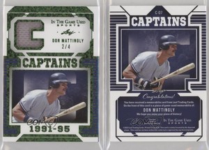 2022 Leaf ITG Used Sports Captains Emerald /4 Don Mattingly #C-07