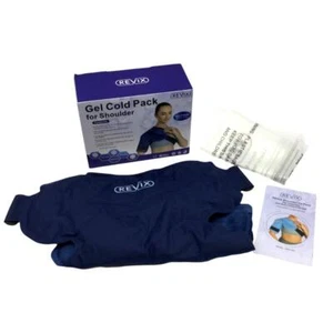 NEW Revix Gel Cold Pack for Shoulder Soft Plush Lining Reversible Design Navy - Picture 1 of 6