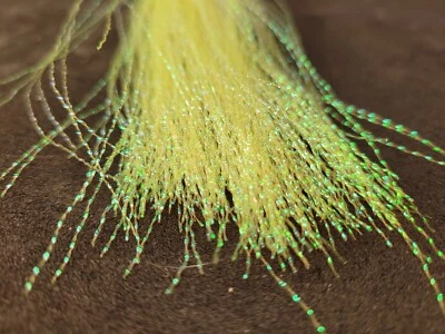 Twisted Crystal Flash - Fly Tying Materials - YELLOW - FLASHABOU - 12in - NEW! - Image 1 of 2