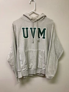 Champion Tejido Inverso Universidad de Vermont UVM Sudadera con Capucha Mediana De Colección - Imagen 1 de 7