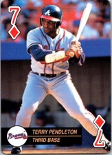 Terry Pendleton Atlanta Braves  1992  U.S. Playing Card Aces Seven 7 of Diamond 