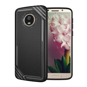 Motorola Moto G6 TPU Case Armor Grain Grip Rutschfest Soft Schutz Hülle Schwarz - Bild 1 von 12