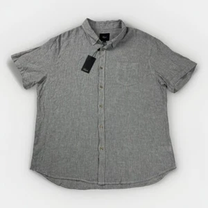 Rails Men’s Carson Short Sleeve Button Up Shirt XXL Linen Blend Chambray NWT - Picture 1 of 13