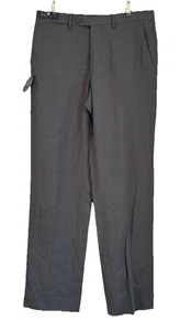 M&S Collezione Tailored Fit Italian Miracle Linen Mix Trousers Grey W34 L33 NWT - Picture 1 of 22