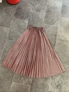 New Look Pink Sparkle Pleated Skirt Women’s Size 10 BNWT - Picture 1 of 6