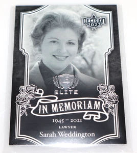 Decision 2022 Elite In Memoriam Lawyer Sarah Weddington Card #IM15 - Picture 1 of 2
