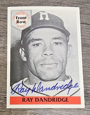 RAY DANDRIDGE 1992 Front Row All Time Greats Auto Signature Signed Card #1 - Image 1 of 2