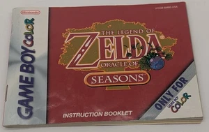 Sistema Nintendo GameBoy Color GBC Legend Zelda Oracle of Seasons OEM SOLO MANUAL - Imagen 1 de 3