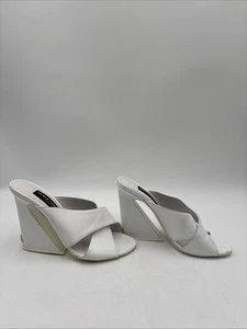 Women’s Dolce & Gabbana Elegant Leather Mules White Size 38 - Picture 1 of 5