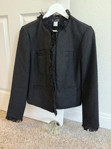 Black Tweed Blazer Jacket - Size 4 - NWOT! - Picture 1 of 6