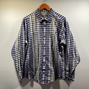 Patagonia Herren Outdoorhemd Large blau kariert Bio-Baumwolle Langarm - Bild 1 von 8