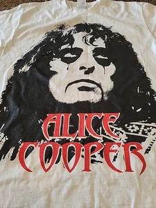 Alice Cooper T Shirt White 2004 Mens Medium Band Concert Vintage - Picture 1 of 8