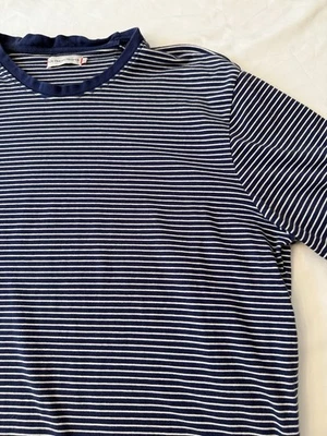 Camiseta Southern Proper Para Hombre Azul Y Blanco Rayas Talla Grande Manga Corta Foto 1 de 4