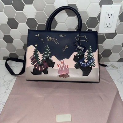 Bolso multivía de cuero Radley Stargazing - azul oscuro Foto 1 de 4