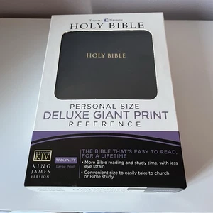 Holy Bible KJV Deluxe Giant Print Reference Nelson Genuine Bonded Leather NEW - Picture 1 of 8