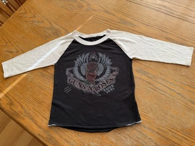 Camiseta Raglán Rowdy Sprout Niños Niñas Guns & Roses. Talla 6 Foto 1 de 2