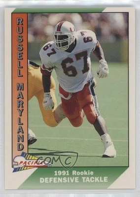 1991 Pacific Russell Maryland (No Red Highlight Line on Back) #536 Rookie RC - Image 1 of 2