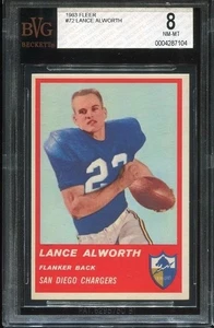 Fleer #72 Lance Alworth 1963 RC BVG 8 San Diego Chargers Salón de la fama EE. UU. de Arkansas - Imagen 1 de 2