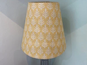 SALE Peony & Sage Candle clip lampshade in Vhari Saffron linen was £25 one off - Picture 1 of 4